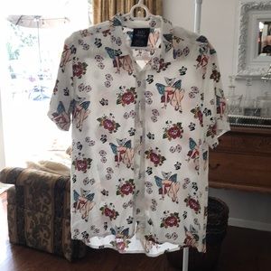 Forever 21 button up shirt AIKO artist edition